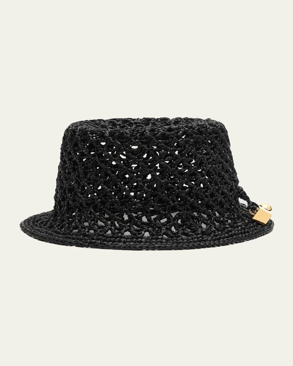 Le Bob Spiaggia Woven Raffia Bucket Hat